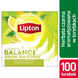 Herbata Lipton kopertowa, Green Tea Citrus (100 saszetek) 