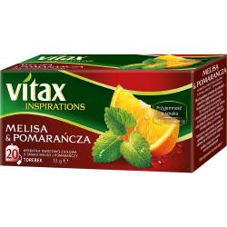 Herbata Vitax Inspirations melisa z pomarańczą (20 torebek) 5900175431546