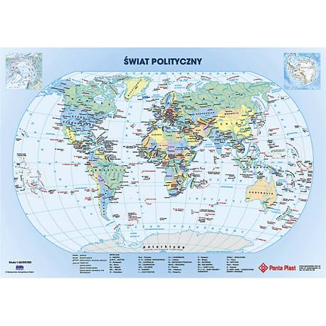 Podkład z mapą EUROPY na tekturce z kieszonką Panta Plast