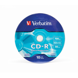Płyta VERBATIM CD-R szpindel 10, 700MB 52x, ekstra ochrona