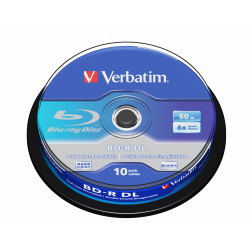 Płyta VERBATIM BD-R DL Blue-ray cake box 10, 50GB 6x, Dual Layer