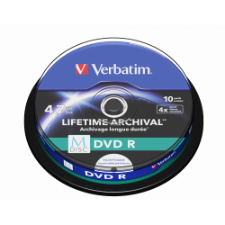 Płyta VERBATIM MDISC DVD R cake box 10, 4.7GB 4x, Printable