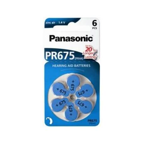 Baterie Panasonic cynk-pow do aparatów słuchowych PR675/6BP, 6szt.