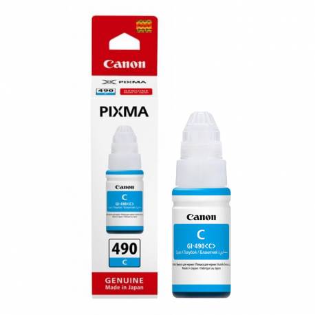 Tusz Canon GI-490 do Canon PIXMA G1400/G2400/G3400, 70ml, cyan
