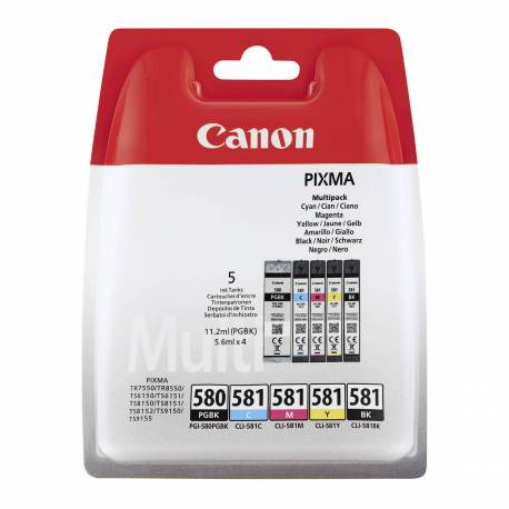 Tusz Canon PGI-580PGBK/CLI-581 PixmaTR8550 |1 x 11,2ml + 4 x 5,6ml CMYK + PGBK