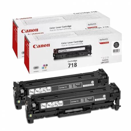 Zestaw 2 tonerów Canon CRGP718BKdo LBP-7200, korp 2x 3 400 str., black