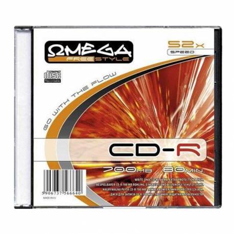 Dysk Omega CD-R slim, 700MB, x52, 1 szt.