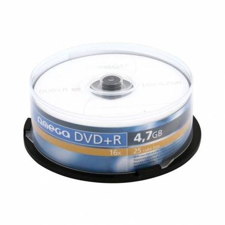 Dysk Omega DVD+R, 4,7GB, x16, 25 szt.