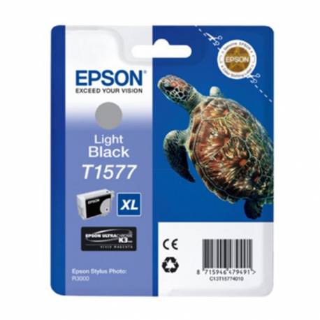 Tusz Epson T1577 do Stylus Photo R3000, 25,9ml, light black