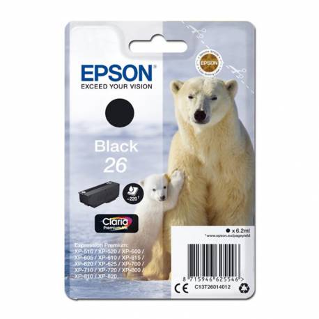 Tusz Epson T2601 do XP-600/700/800 , 6,2ml, black