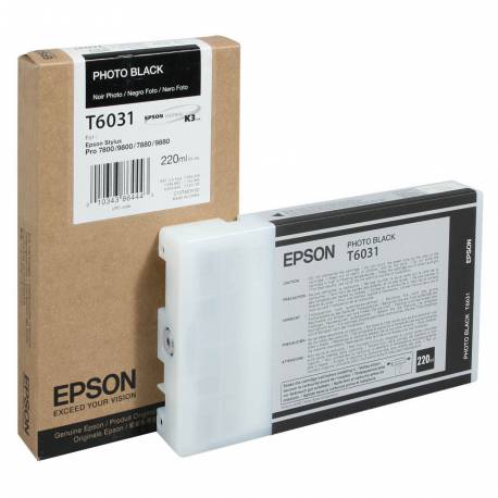 Tusz Epson T6031 do Stylus Pro 7800/7880/9800/9880, 220ml, photo black