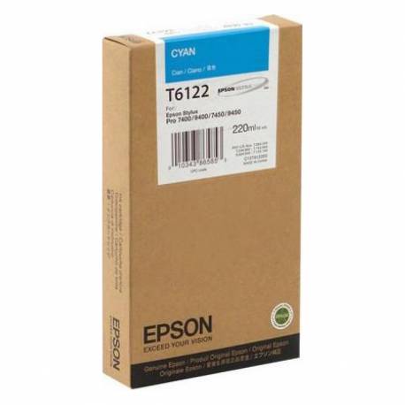 Tusz Epson T6122 do Stylus Pro 7400/9400, 220ml, cyan