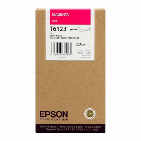 Tusz Epson T6123 do Stylus Pro 7400/9400 , 220ml, magenta
