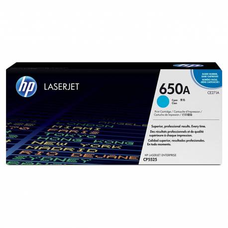 Toner HP 650A do Color LaserJet CP5525, M750, 15 000 str., cyan