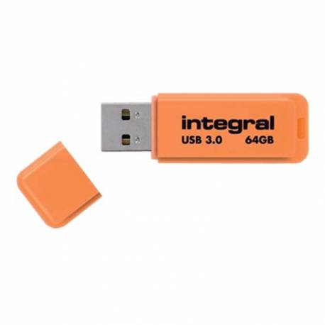 Integral pamięć NEON USB3.0, 64GB, orange