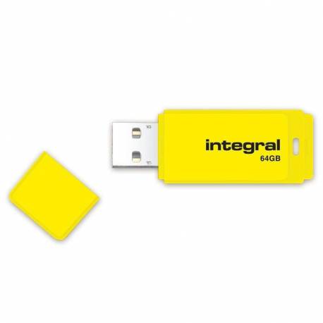 Integral pamięć USB Neon 64GB USB 2.0 yellow