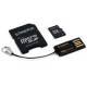 Kingston karta Micro SDHC Class 10 + czytnik USB2.0 + SD Adapter, 16GB
