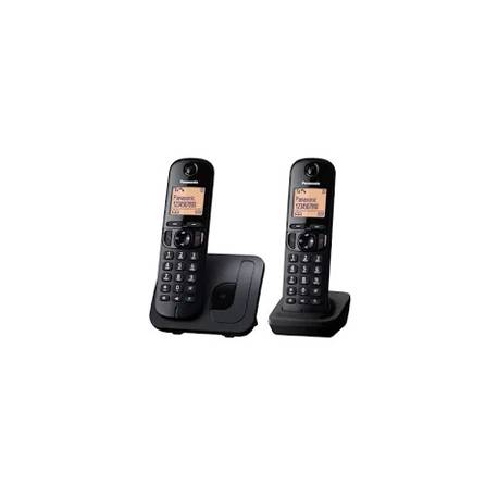 Telefon bezprzewodowy PanasonicKX-TGC212 z 2 słuchawkami czarny