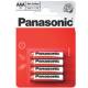 Bateria Panasonic węglowo-cynkowa R03/4BP, 4szt.