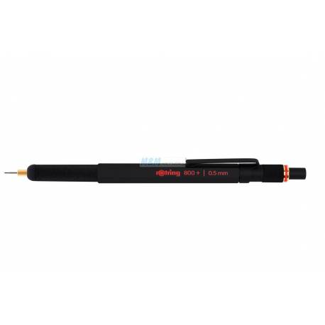 Ołówek automatyczny, Rotring 800+ 0.5 mm, mechaniczny, metalowy, czarny