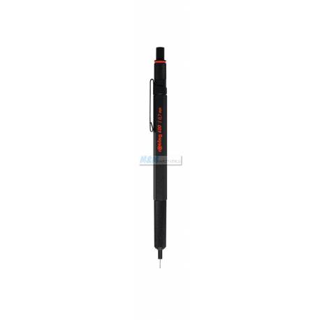 Ołówek automatyczny, Rotring 600 0.7 mm, mechaniczny, metalowy, czarny