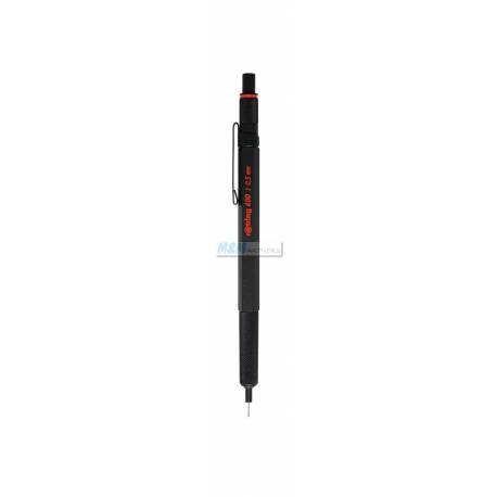 Ołówek automatyczny, Rotring 600 0.5 mm, mechaniczny, metalowy, czarny