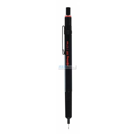 Ołówek automatyczny, Rotring 500 0.7 mm, mechaniczny, czarny