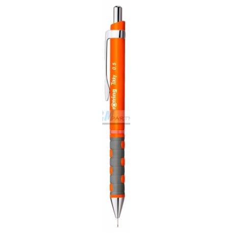 Ołówek automatyczny Rotring Tikky 0.5 mm, mechaniczny, neon pomarańczowy