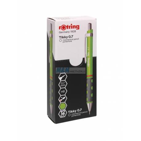 Ołówek automatyczny Rotring Tikky 0.7 mm, mechaniczny, neon zielony