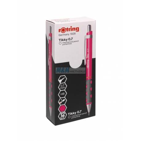 Ołówek automatyczny Rotring Tikky 0.7 mm, mechaniczny, neon różowy