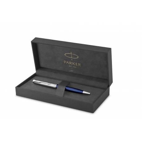 Długopis SAND BLASTED METAL BLUE, wkład czarny, giftbox, Parker 2146640