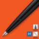 Długopis Parker Jotter Originals + 5 wkładów czarnych, Parker 2152193