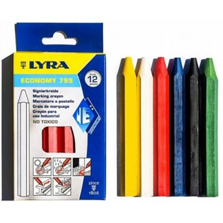 Kreda do oznaczeń Lyra ECONOMY 795 marking crayon niebieski 12 sztuk