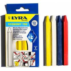 Kreda do oznaczeń Lyra ECONOMY 796 wax crayon czerwony 12 sztuk