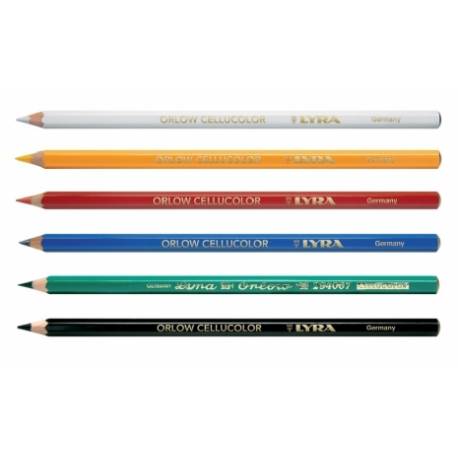 Ołówek ORLOW CELLUCOLOR do znakowania, czarny, 12 sztuk