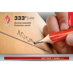 Ołówek stolarski Carpenter 333 Lyra 24 cm, 12 sztuk, sharpened