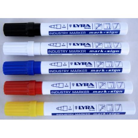 Marker lakierowy przemysłowy Lyra Industry, 2-4mm, niebieski