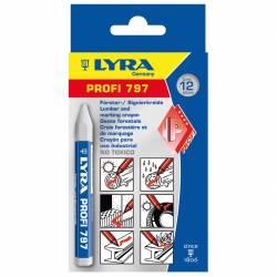 Kreda do znakowania drewna Lyra 797 PROFI 487® lumber crayon biały 12 sztuk