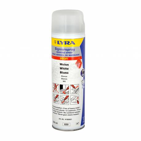 Spray do oznaczeń Lyra PROFI marking spray 500 ml biały