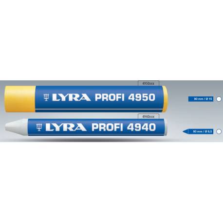 Kreda do opon Lyra Tyre/Heavy Duty crayon 9,5 mm żółty, 12 sztuk