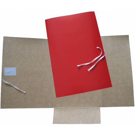 Teczka papierowa na dokumenty, biurowa wiązana A4, czerwony