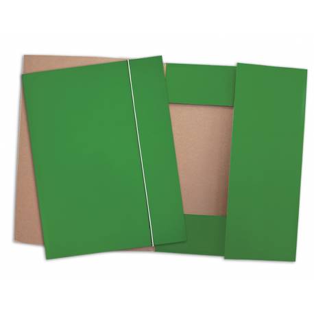 Teczka z gumką, papierowa na dokumenty A4, zielona