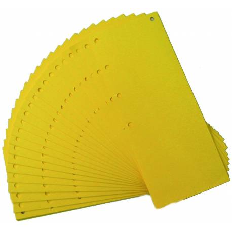 Przekładki do segregatora, separator kartonowy maxi 1/3 A4, 100 szt, żółty