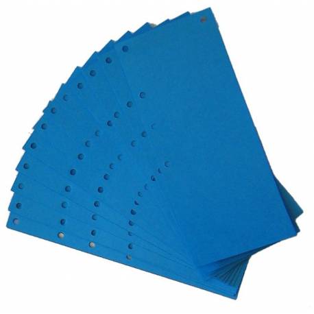 Przekładki do segregatora, separator kartonowy maxi 1/3 A4, 100 szt, niebieski