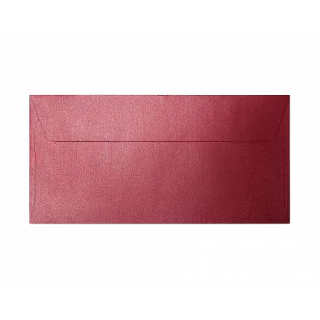 Koperty ozdobne, kolorowe koperty DL Pearl czerwony P., 120g, 10szt.