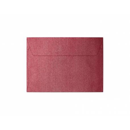 Koperty C6 ozdobne, kolorowe koperty Pearl czerwony P., 120g, 10szt.