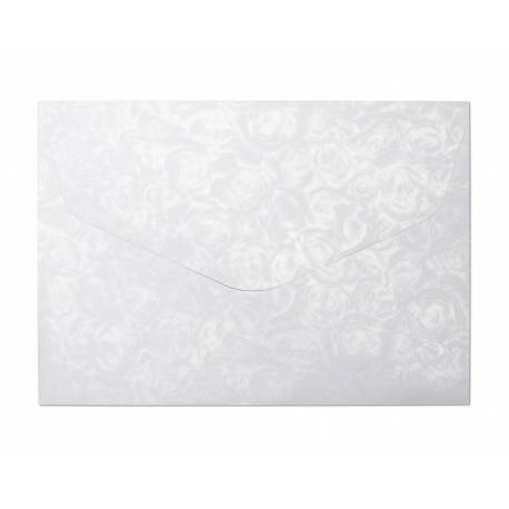 Koperty ozdobne, kolorowe koperty C5 Róże biały K., 120g, 10szt.