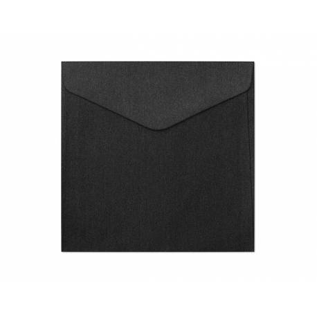 Koperty ozdobne kwadratowe, kolorowe koperty 160x160 mm, Pearl czarny 150g, 10 szt