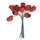 Kwiaty papierowe BUKIECIK-TULIPANY, 10 sztuk., czerwony