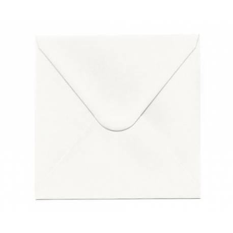Koperty ozdobne kwadratowe, kolorowe koperty 160x160 mm, Gładki biały 150g, 10 szt